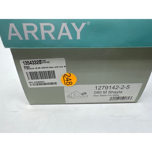 Brand New Array Shayla Women's Size 8 Green Plush Slippers SLingback - Picture 5 of 8